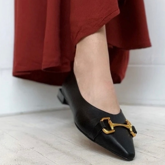 Angel Alarcon Anthropologie Macy Flat In Black Size 41 10 10.5 - Picture 4 of 13